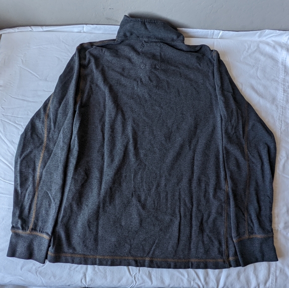 Timberland 1/4 zip Mock Turtleneck Sweatshirt Size Medium in Gray - Picture 4 of 8